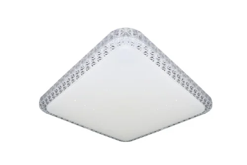 Светильник потолочный LED с пультом LED LAMPS 81080 Natali Kovaltseva белый на 1 лампу, основание белое в стиле хай-тек с пультом квадраты фото 2